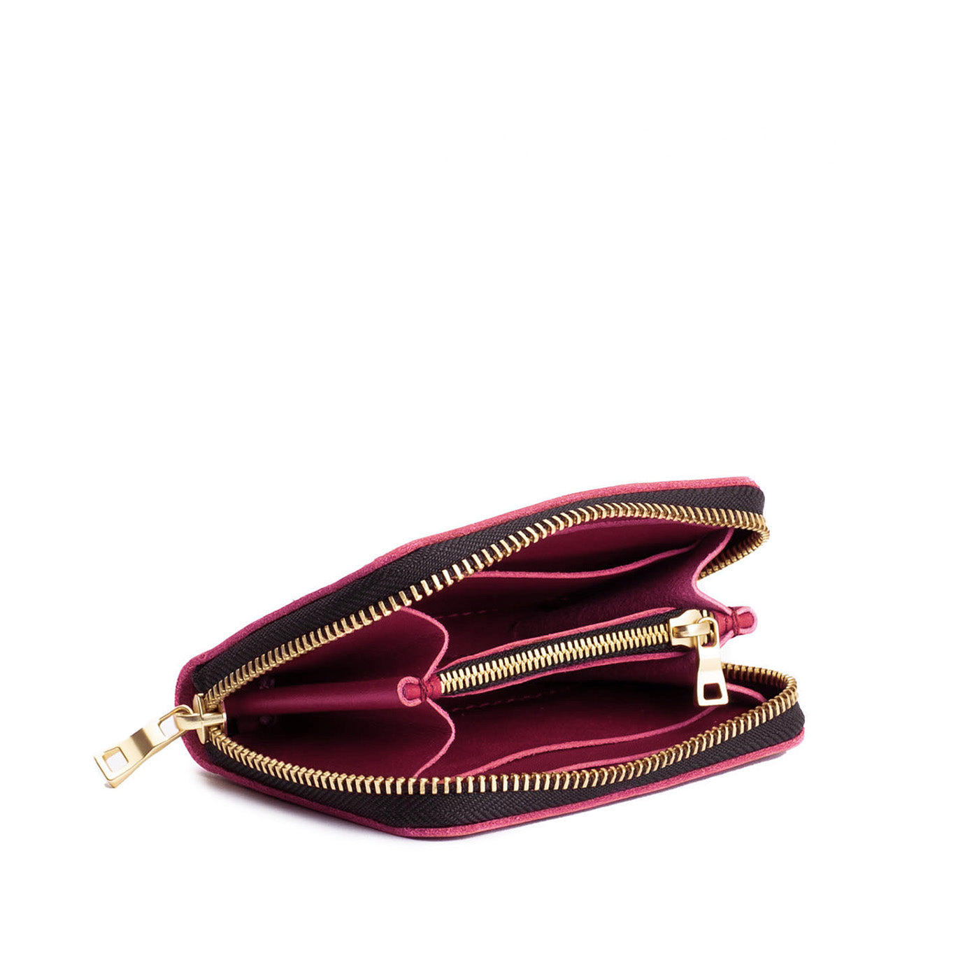 Berry Good | Small leather wallet with zipper and PLG logo