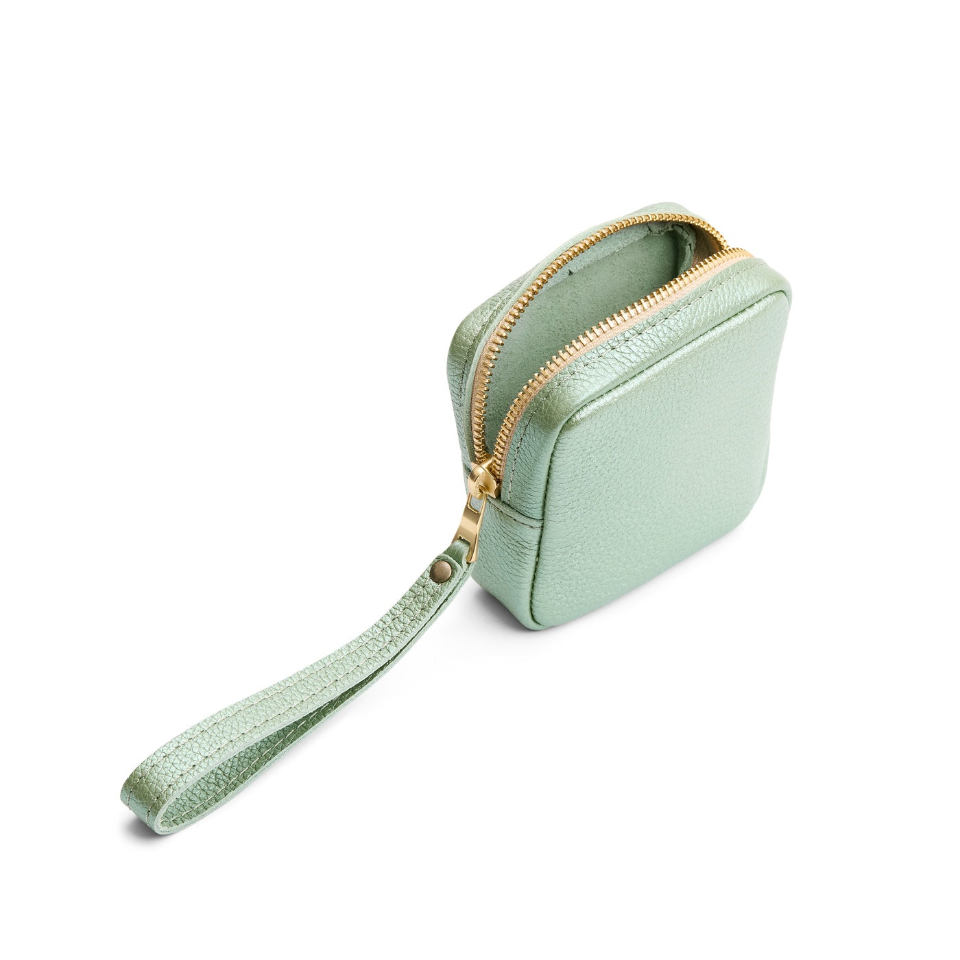 Beetle | Square shaped small zip pouch with wristlet