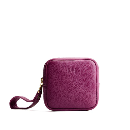 Iris | Square shaped small zip pouch with wristlet