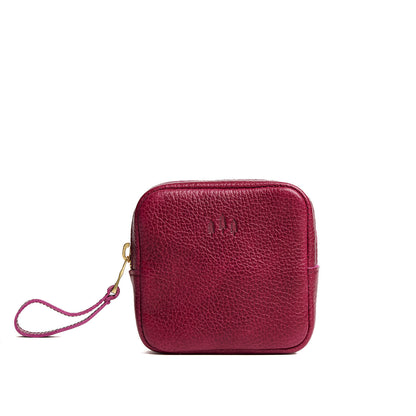 Orchid | Square shaped small zip pouch with wristlet