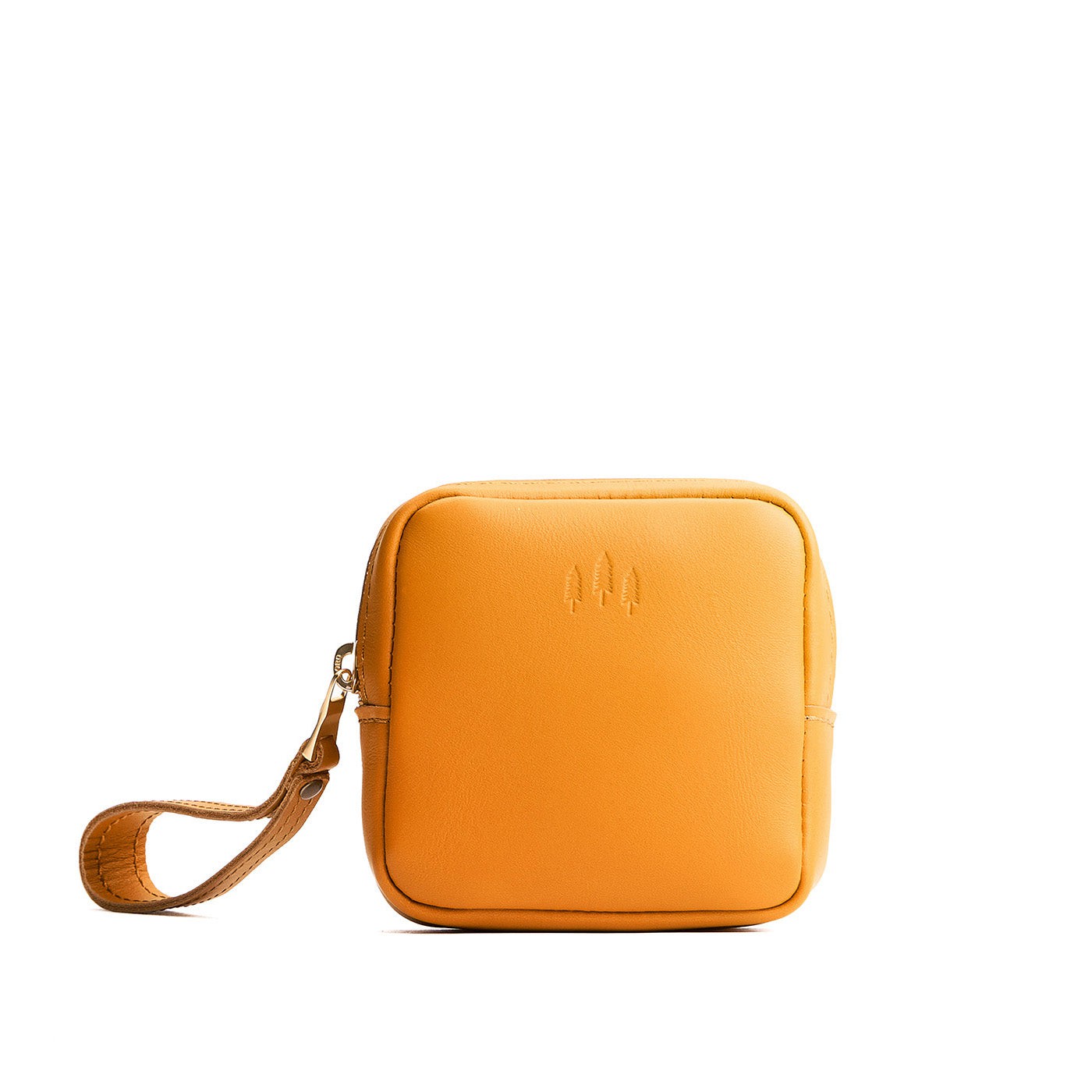 Sunflower | Square shaped small zip pouch with wristlet