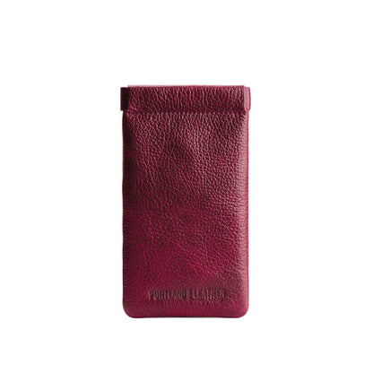 Orchid | Leather glasses case with hidden metal spring closure