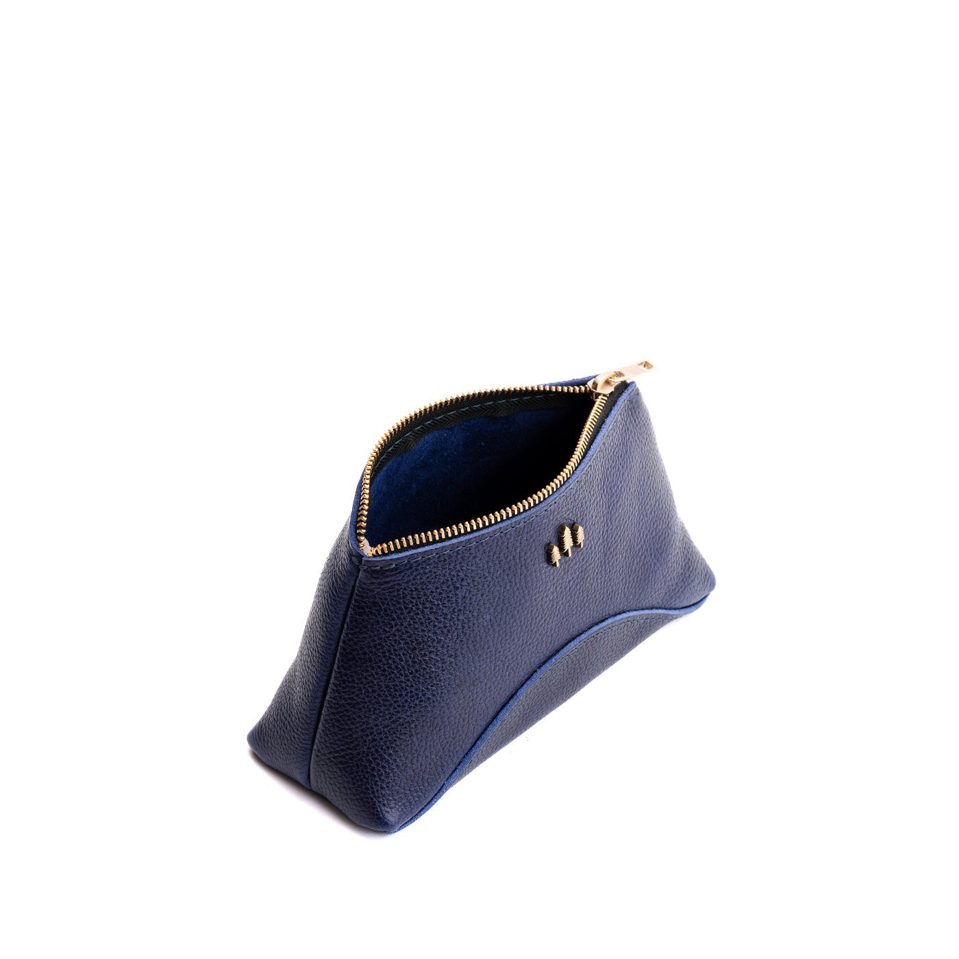 Cobalt | Rectangular makeup bag pouch with top zipper