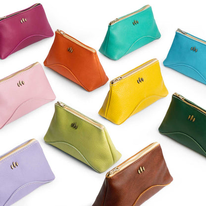 All Variants | Ten rectangular makeup bag pouches with top zippers