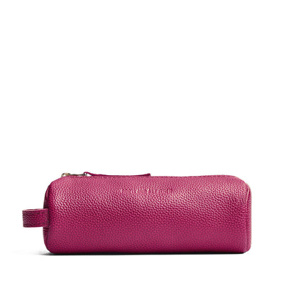 Cosmo | Cylindrical leather pouch with zipper and handle