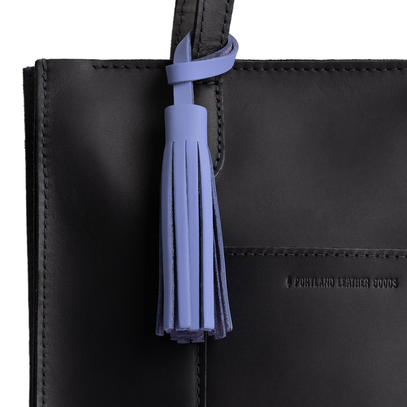 Jacaranda*Large | Fringed leather tassel with leather loop