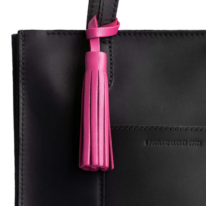 Lip Gloss*Large | Fringed leather tassel with leather loop