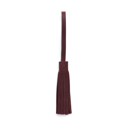 Merlot | Fringed leather tassel with leather loop