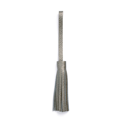 Stardust | Fringed leather tassel with leather loop
