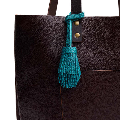 Aquarius | Pom-pom style with tiered leather fringe