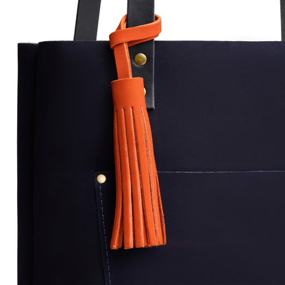 Paprika*Large | Fringed leather tassel with leather loop