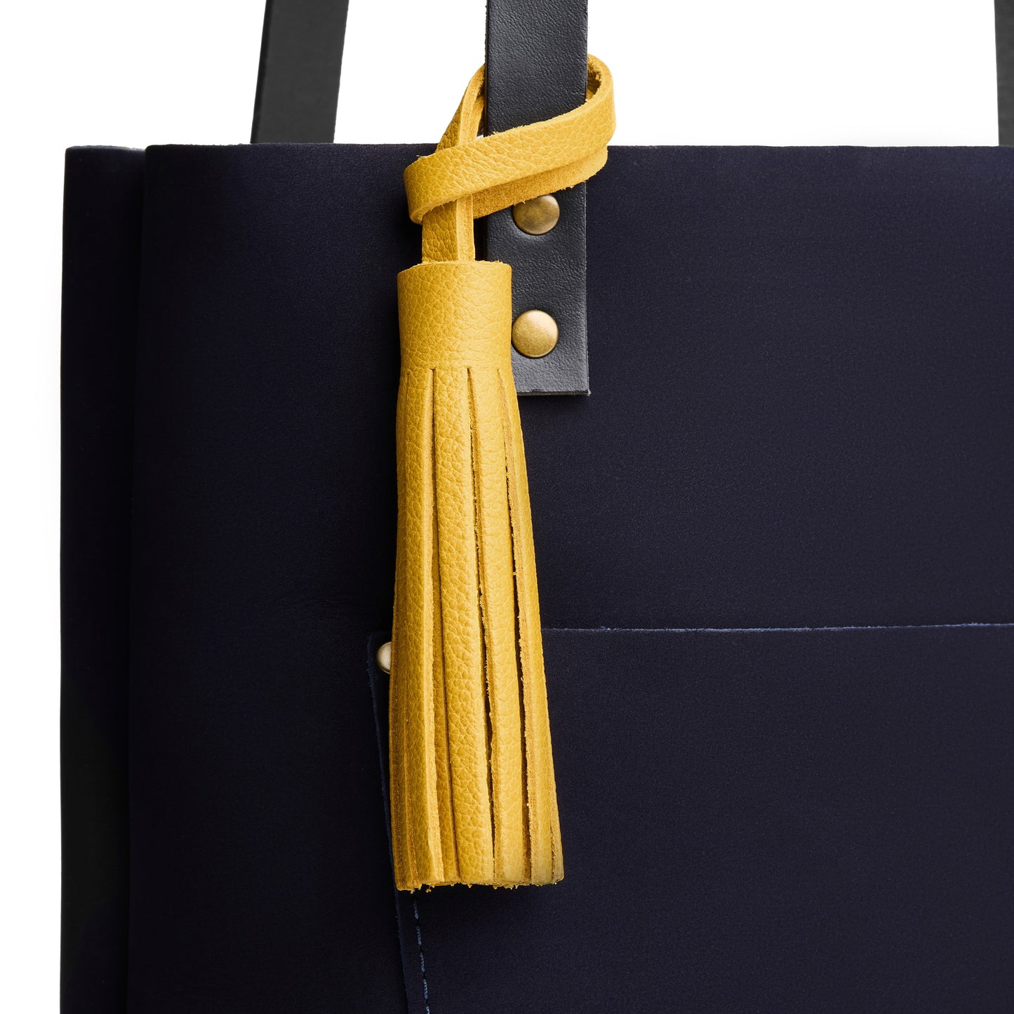 Pomello*Large | Fringed leather tassel with leather loop