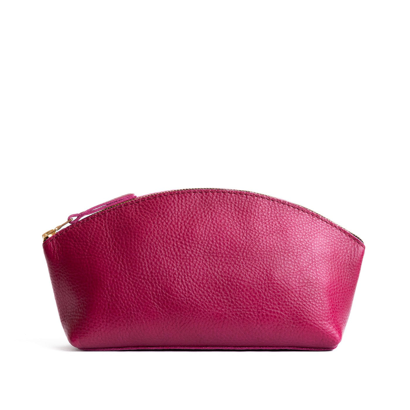 Cosmo*Total Eclipse | Spacious leather makeup bag with curved seams and top zipper