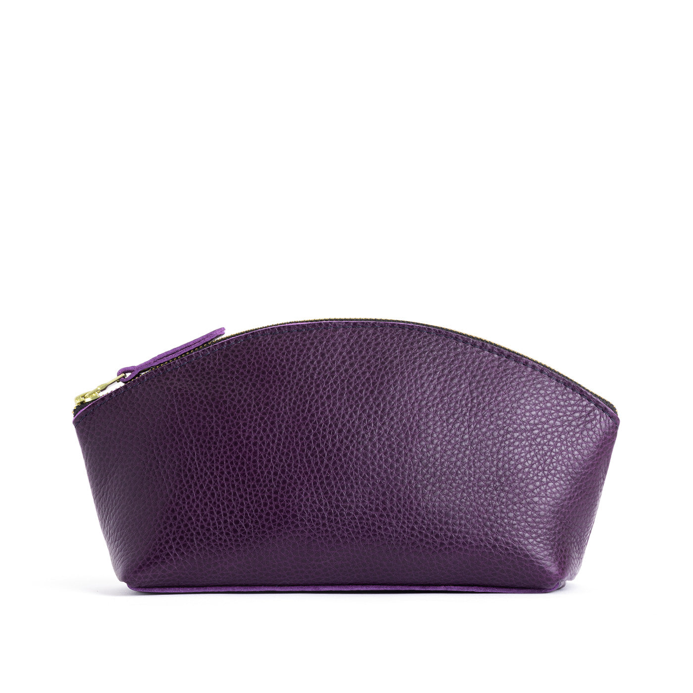 Empire*Total Eclipse | Spacious leather makeup bag with curved seams and top zipper