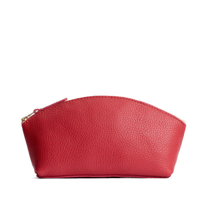 Sugar*Total Eclipse | Spacious leather makeup bag with curved seams and top zipper