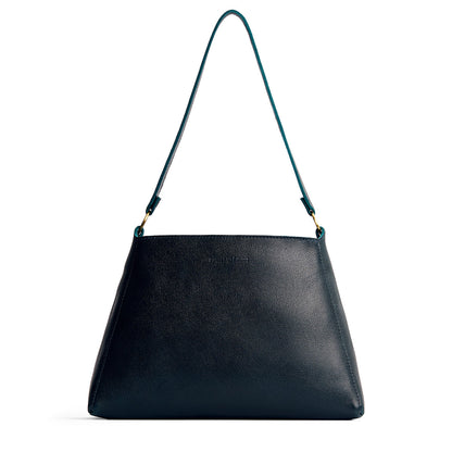 Boreal*Large | Large triangular shoulder bag with antiqued brass finished hardware