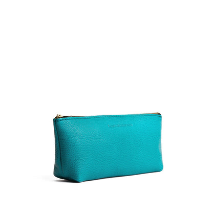 Baja | Leather utility bag pouch with top zipper