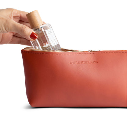 Clownfish | Leather utility bag pouch with top zipper