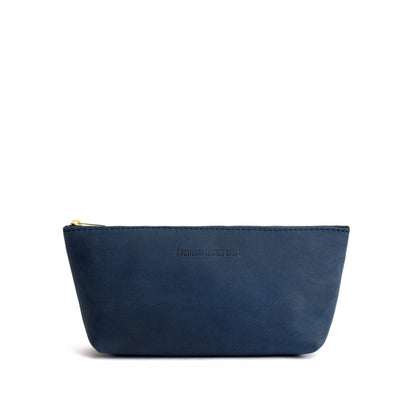 Deep Water | Leather utility bag pouch with top zipper