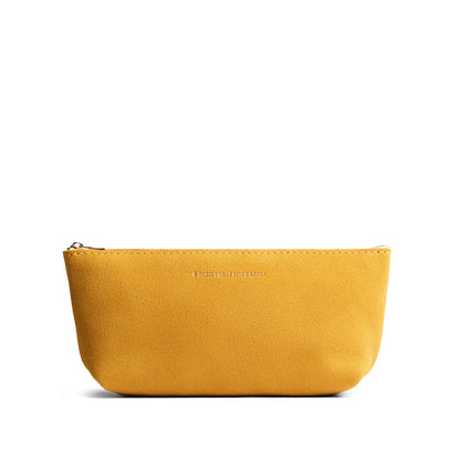 Dijon | Leather utility bag pouch with top zipper