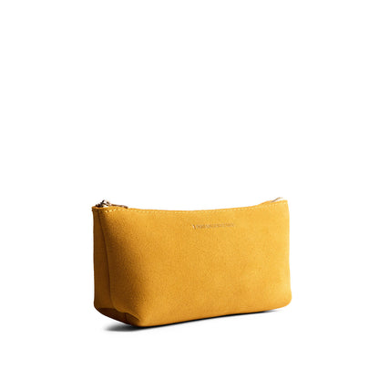 Dijon | Leather utility bag pouch with top zipper