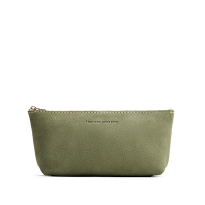 Laurel | Leather utility bag pouch with top zipper