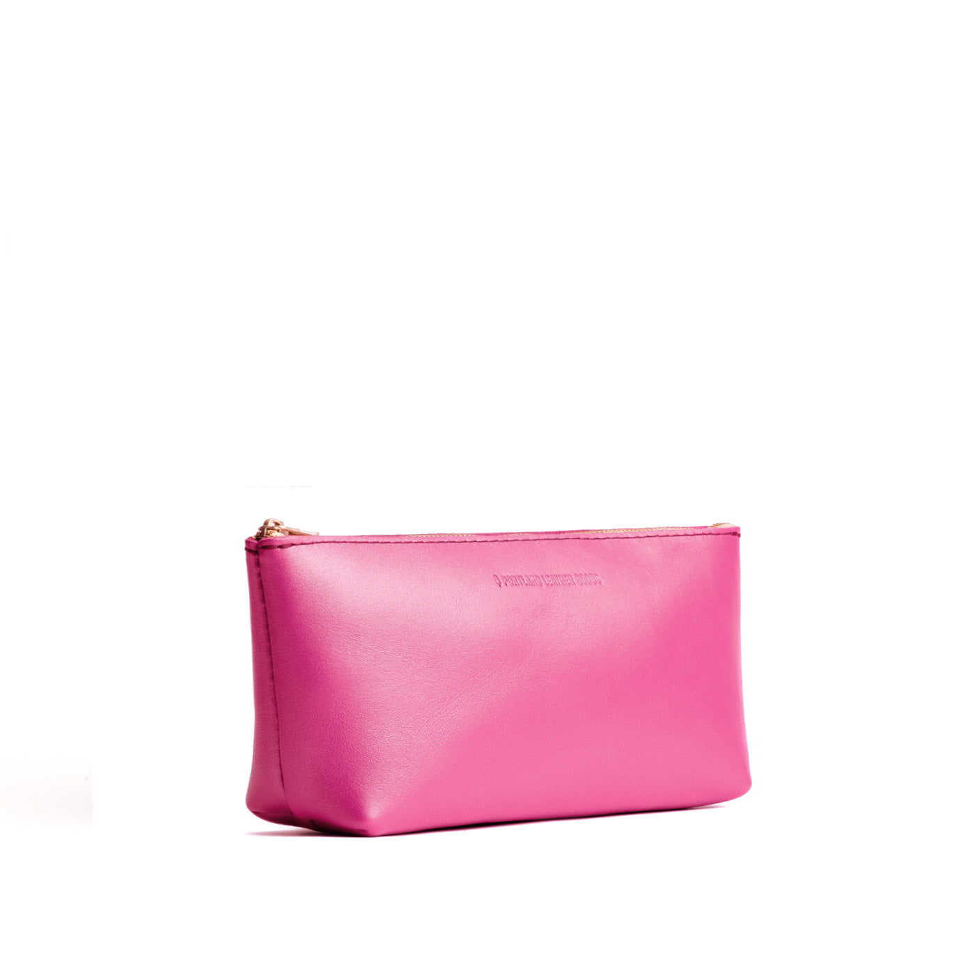 Lip Gloss | Leather utility bag pouch with top zipper