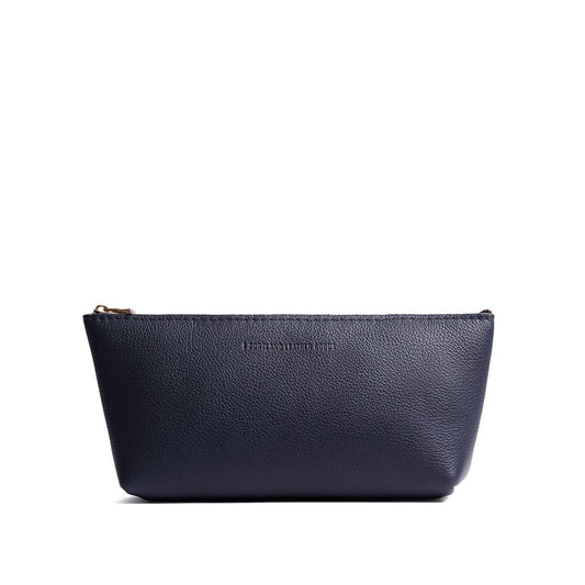 Night Owl | Leather utility bag pouch with top zipper