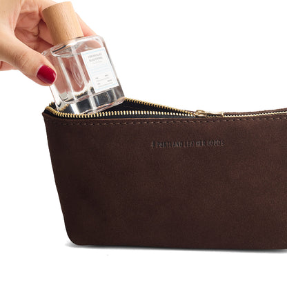 Stagecoach | Leather utility bag pouch with top zipper