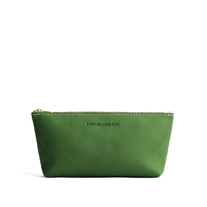Succulent | Leather utility bag pouch with top zipper