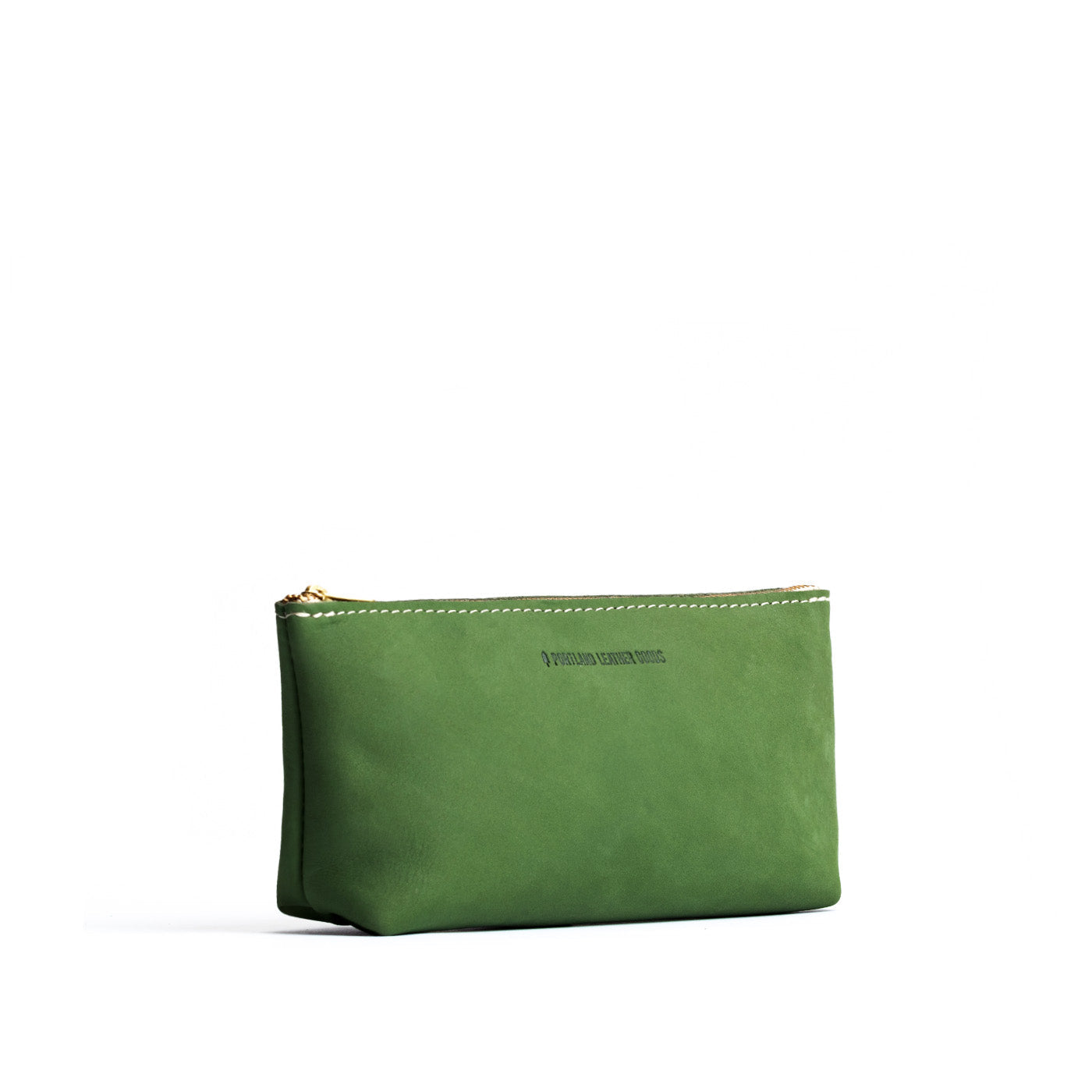 Succulent | Leather utility bag pouch with top zipper