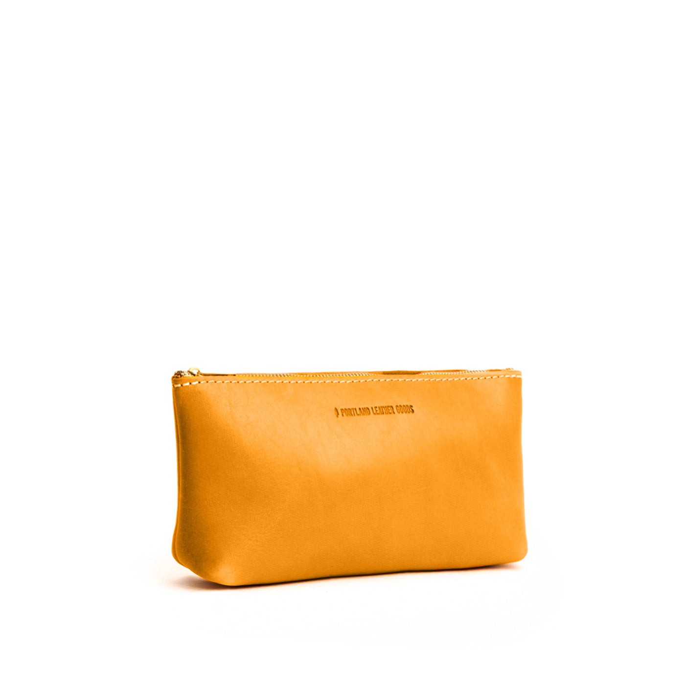 Sunflower | Leather utility bag pouch with top zipper