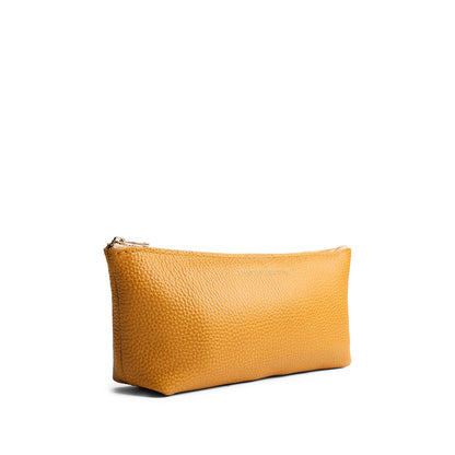 Sunshine | Leather utility bag pouch with top zipper