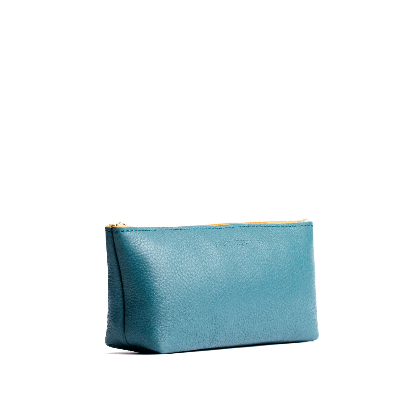 Turquoise | Leather utility bag pouch with top zipper