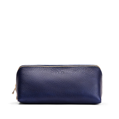 Cobalt | Triangular shaped pouch with extra long zipper