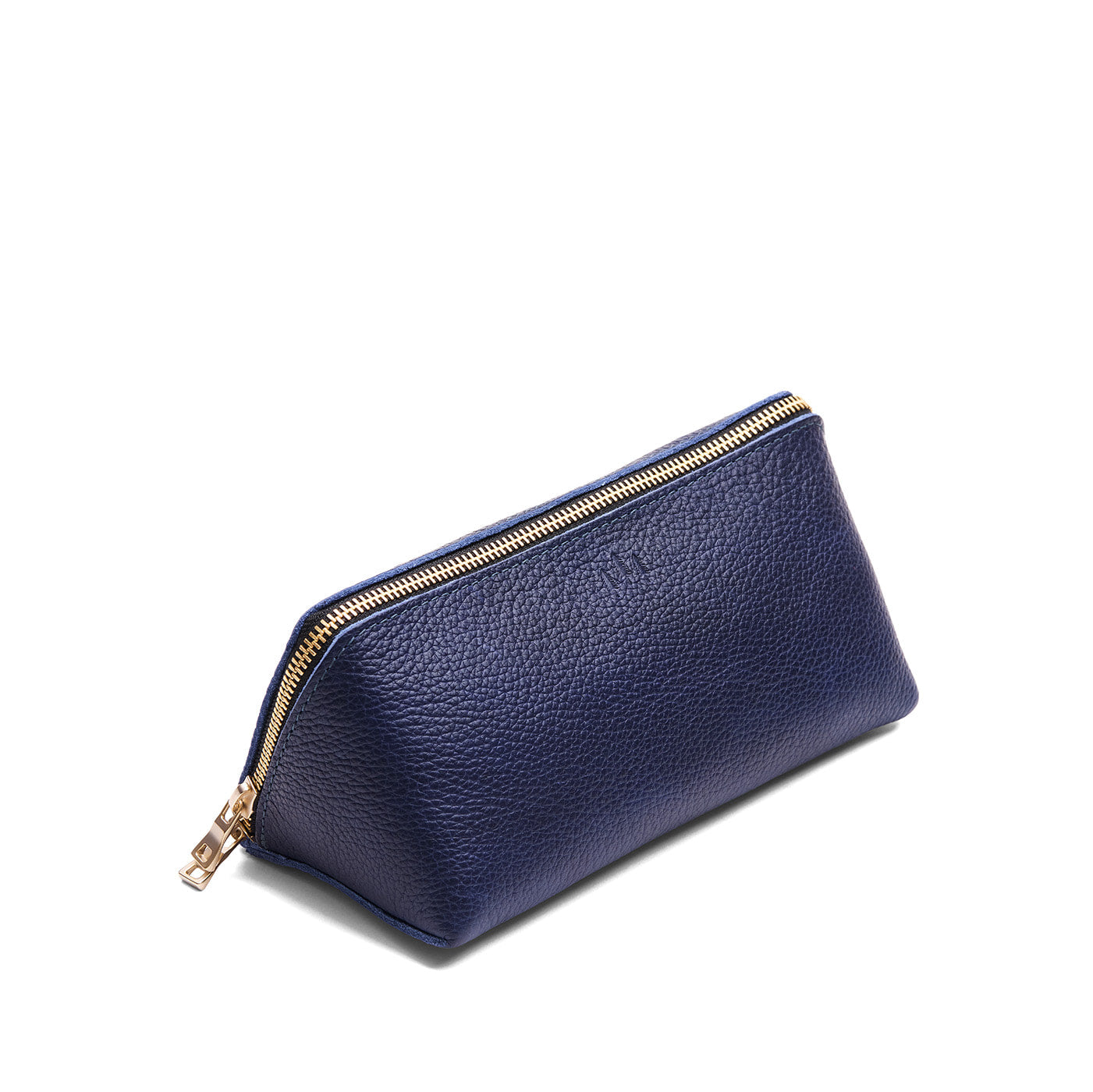 Cobalt | Triangular shaped pouch with extra long zipper