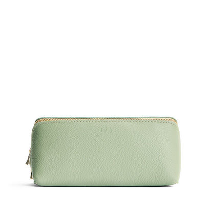 Pistachio | Triangular shaped pouch with extra long zipper