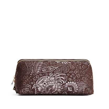 Sepia | Triangular shaped pouch with extra long zipper